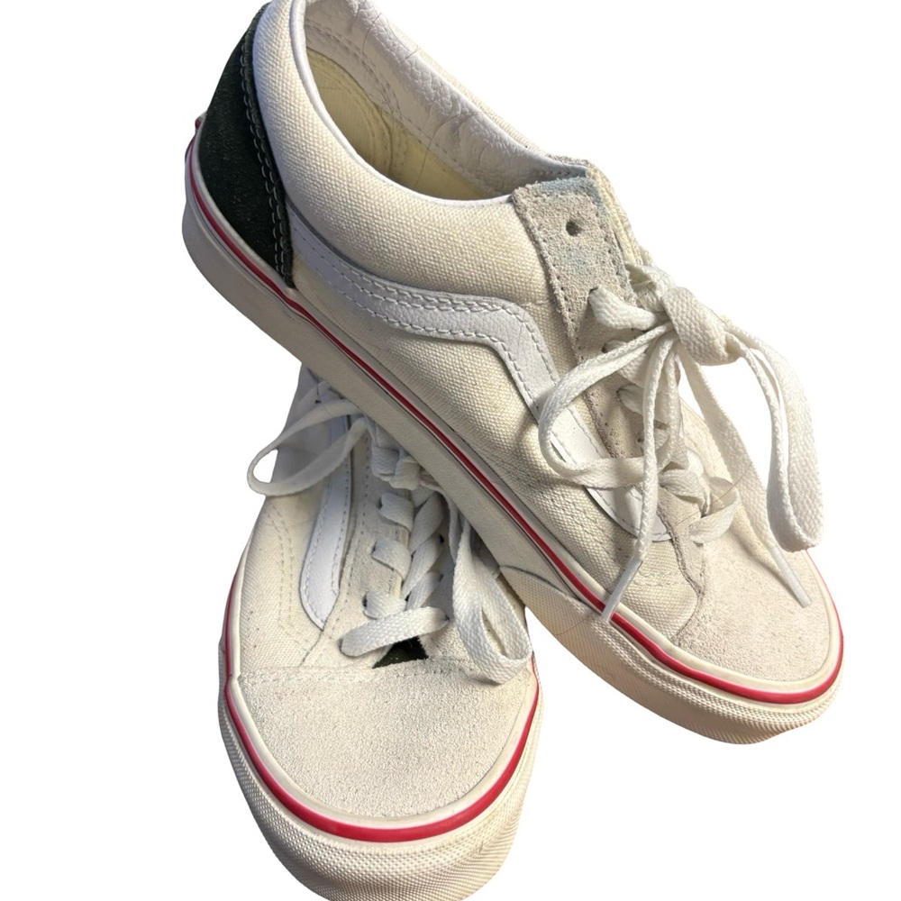 Vans White and Black Athletic Shoes
